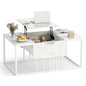 Lift Up Top Coffee Table, Marble Center Table with Hidden Storage