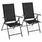 Folding Garden Chairs Set 2, Portable Outdoor Dining Chairs