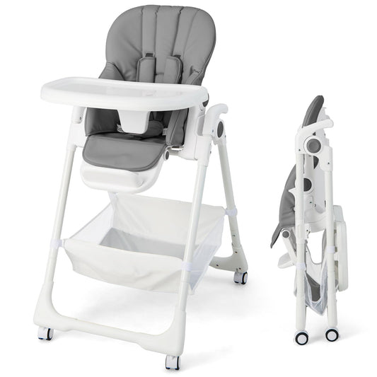 Adjustable Toddlers Highchair with Storage Basket