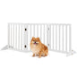 3-Panel Foldable Pet Fence with Support Feet and Flexible 2-Way Hinges