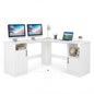 150 CM L Shaped Executive Desk with Charging Station
