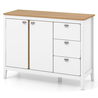 Buffet Cabinet with 2 Door and 3 Pull-out Drawers for Living Room