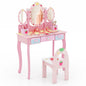 2-in-1 Kids Vanity Table and Chair Set