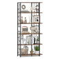 6-Tier Modern Geometric Bookcase with Heavy-duty Metal Frame for Study
