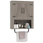 Bathroom Wall Cabinet with 2 Barn Doors & Metal Towel Bar