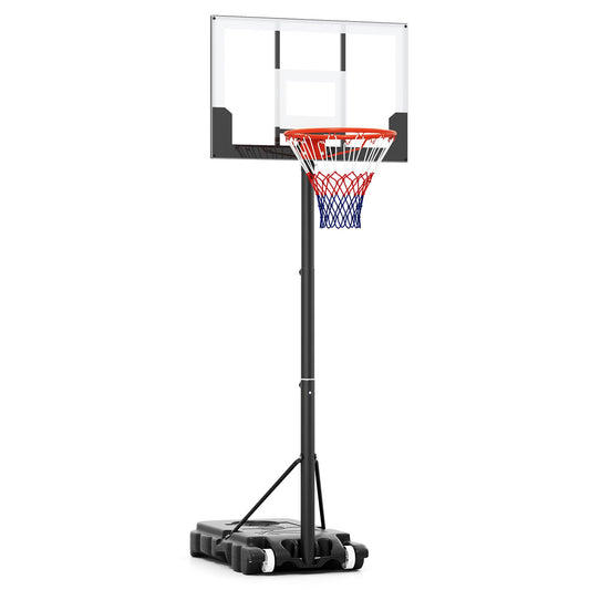 Portable Kids Basketball Hoop Outdoor with Shatterproof PC Backboard and Wheels