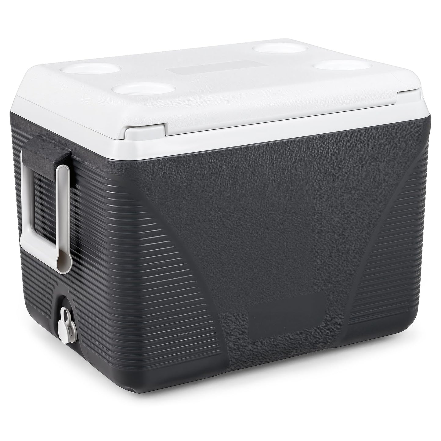 41L Insulated Cool Box, Hard Cooler Ice Chest Box for Cold/Hot Food & Drink with Handle