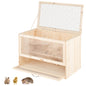Fir Wood Mouse Habitat Cage with Mesh Flip Roof