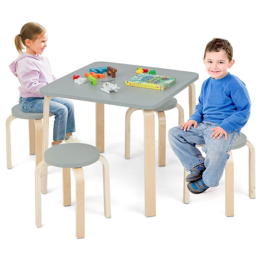 5-Piece Kids Table and Chair Sets for Play Room