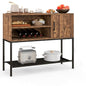 Sideboard Buffet Cabinet with Wine Racks and Storage Shelves