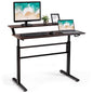 2-Tier Standing Desk with Adjustable Height and Crank Handle