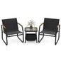 Giantex 3-Piece Patio Bistro Set, Garden Furniture Set with Coffee Table and Chairs