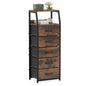 5-Drawer Storage Cabinet with Detachable Foldable Fabric Drawers and Anti-Tipping Kits