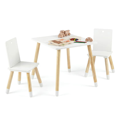 Kids Table and Chair Set, Children Activity Table with 2 Chairs