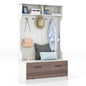 Coat Rack with Shoe Storage Freestanding Hall Tree Coat Stand with 5 Double Hooks
