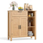 Buffet Sideboard with Rattan Woven Doors and Adjustable Shelf