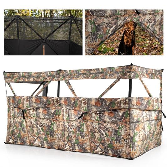 Pop Up Hunting Blind, Camouflage Ground Tent with Carrying Bag