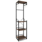 Freestanding Coat Rack Slim Hall Tree with 4 Storage Shelves