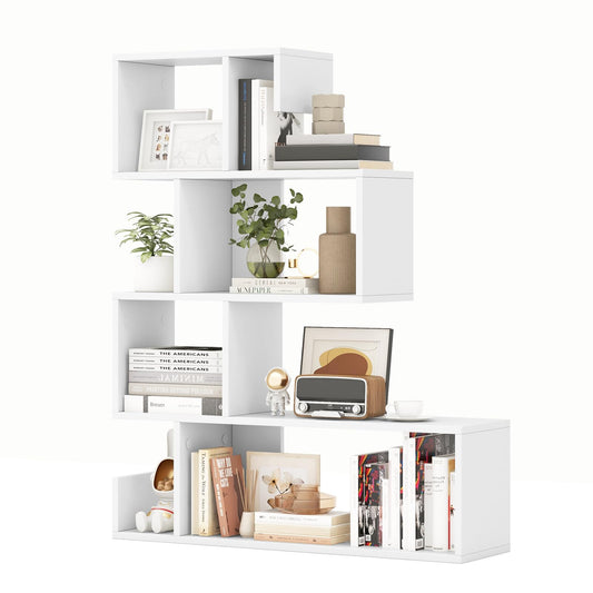 4 Tier Wooden Bookshelf for Living Room Bedroom Office