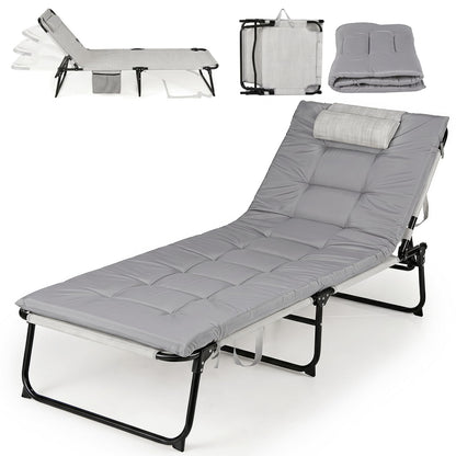 Garden Sunbed Sunbathing Recliner Outdoor Chaise Lounge Chair