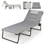 Garden Sunbed Sunbathing Recliner Outdoor Chaise Lounge Chair