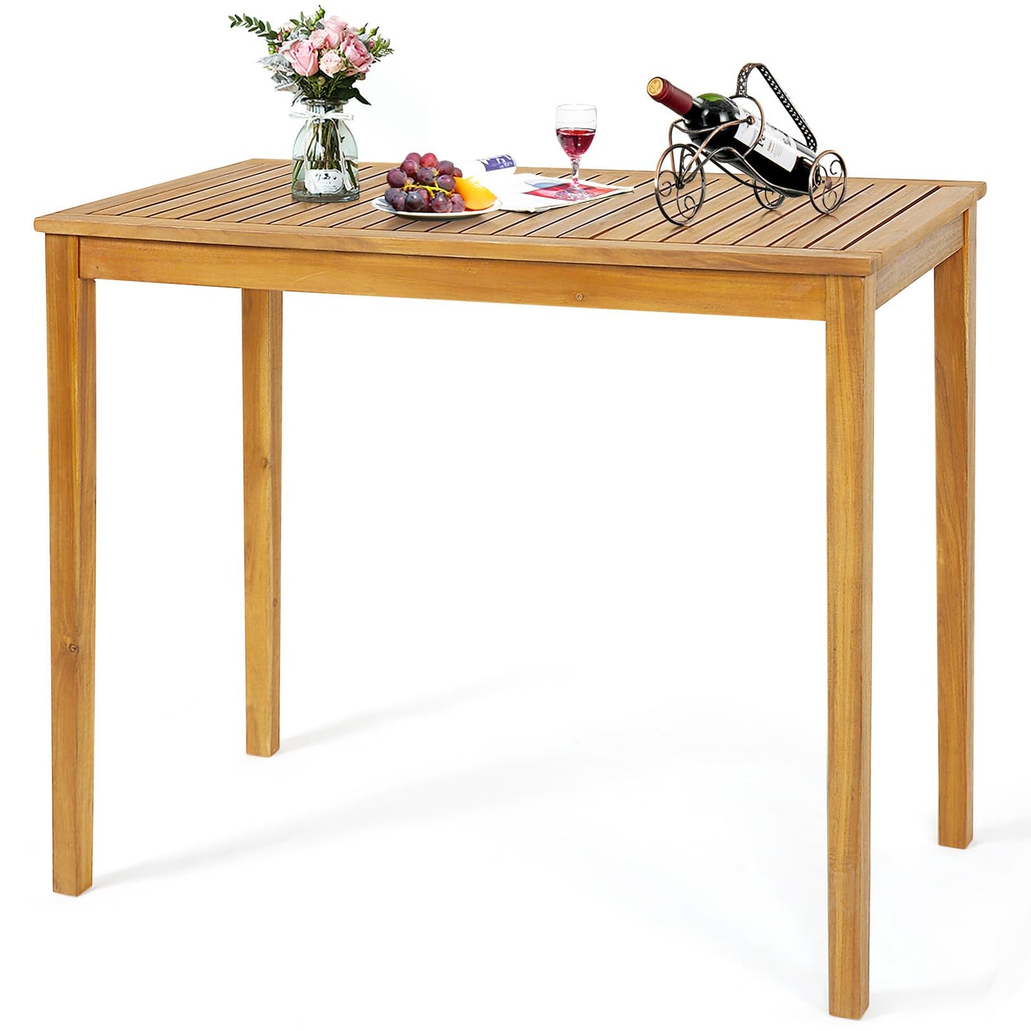 Outdoor Bar Table Acacia Wood Bar Table for Outside