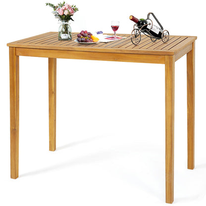 Outdoor Bar Table Acacia Wood Bar Table for Outside