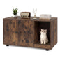Wooden Cat Litter Box Enclosure Hidden Litter Box Furniture with Scratching Board