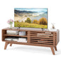 TV Stand for TVs up to 55 Inches Entertainment Center with Sliding Door