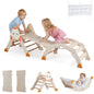 Toddler Climbing Frame, 8-in-1 Wooden Kids Climber with Arch