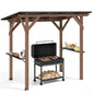 263 x 151 cm Grill Gazebo with 2 Side Serving Shelves