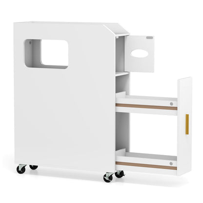 16 CM Small Bathroom Storage Cabinet with Slide Out Drawer