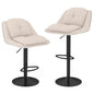 Bar Stools Set of 2 Modern Adjustable Chenille Upholstered Barstools