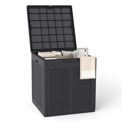 Weatherproof Patio Container with Lockable Lid for Patio