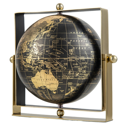 Giantex 25cm World Globe 720° Rotating Antique Earth Map with Square Frame Stand