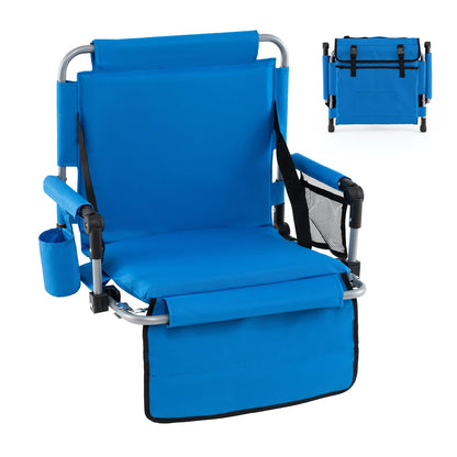 Foldable Stadium Seat, Padded Camping Chair with Back Support