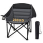 Oversized Folding Camping Chair, Padded Oxford Chair with Cup Holder, Side Pocket & Carry Bag