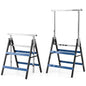 Set of 2 Adjustable Builders Trestle with Top Limit Clip (Blue) | 200kg Capacity Telescopic Saw Horse