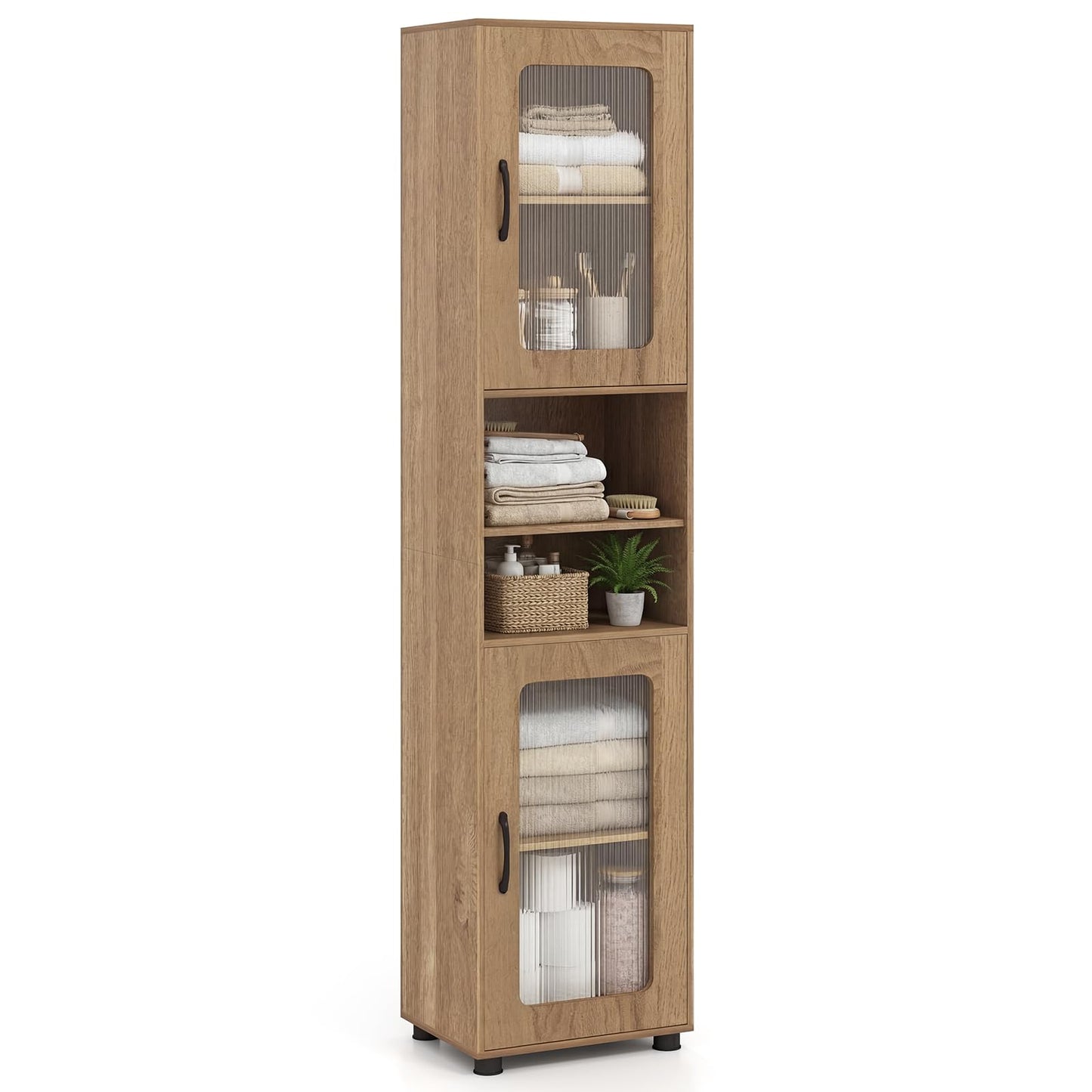 Tall Bathroom Cabinet, Freestanding Storage Cupboard