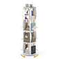 2/3/4-Tier Rotating Bookshelf Tower with Display Stands