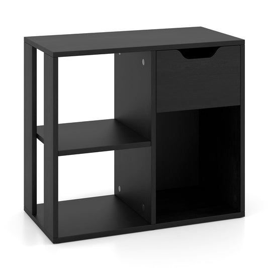 3 Cube Wooden Storage Shelf with Drawer