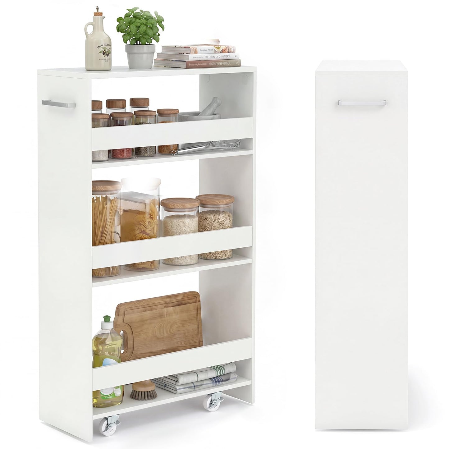 GiantexUK 4-Tier Kitchen Storage Trolley