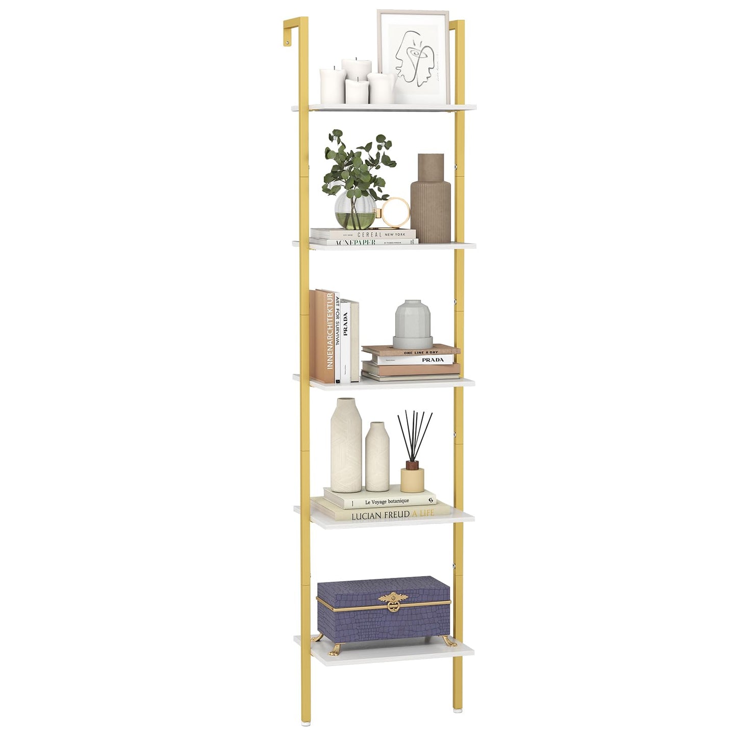 Tall Narrow Wall Bookshelf Open Display Rack