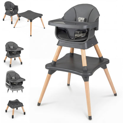 9 in 1 Convertible High Chairs for Toddlers, Infant Highchairs with Solid Wood Legs