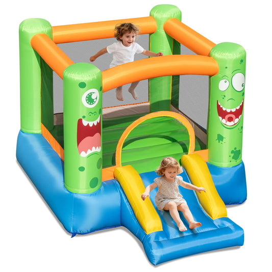Inflatable Bouncy Castle, Kids Jumping House with Slide, Carrying Bag