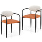 Modern Faux Leather Upholstered Dining Chairs Set of 2
