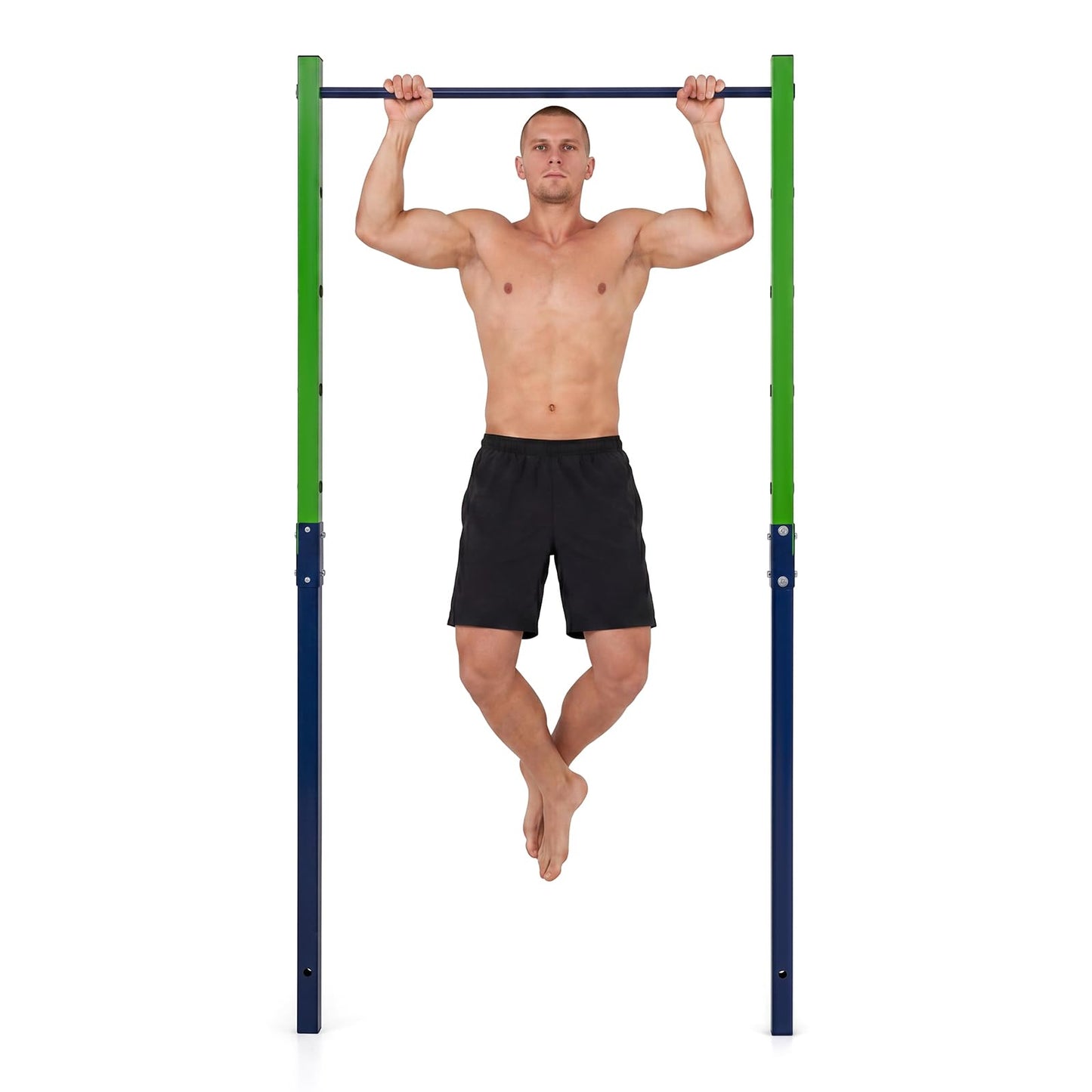 Outdoor In-Ground Pull Up Bar Station, Heavy Duty Metal Chin Up Bar