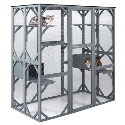 Large Outdoor Cat House, Walk-in Cats Enclosure