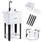 Freestanding Single Bowl Utility Sink, 55L Drain Laundry Tub with Faucet