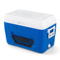 Cup Holders, Drain Plug & Mesh Storage Pocket, Portable Molded Leak-Proof Hard Cooler for Camping